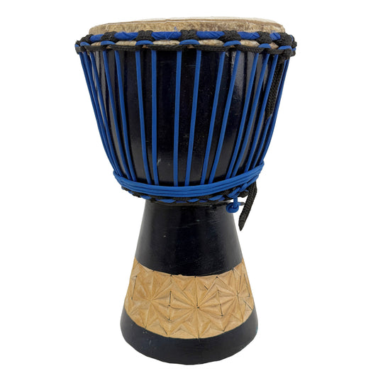 Djembe Drum, 7.5 inch head x 12.5 inches tall, Black
