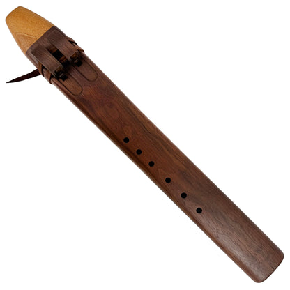 Native American Drone Flute in E minor by Nash Tavewa, Peruvian Black Walnut with Acacia Mouthpiece