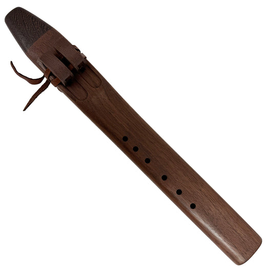 Native American Drone Flute in F# minor by Nash Tavewa, Peruvian Black Walnut with Wenge Mouthpiece