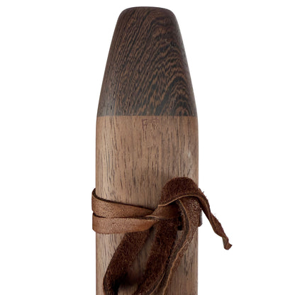 Native American Drone Flute in F# minor by Nash Tavewa, Peruvian Black Walnut with Wenge Mouthpiece