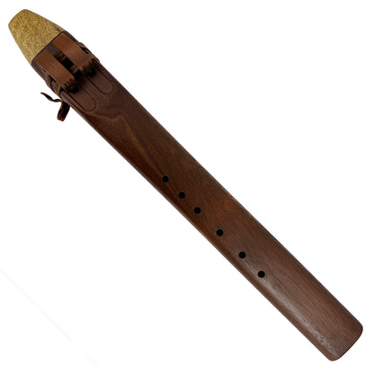 Native American Drone Flute in D minor by Nash Tavewa, Peruvian Black Walnut with Acacia Mouthpiece