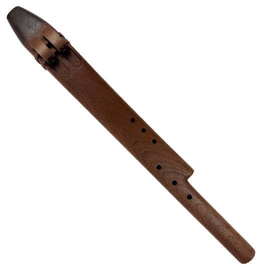 Native American Harmony Double Flute in D minor and A minor by Nash Tavewa, Peruvian Black Walnut with Wenge Mouthpiece
