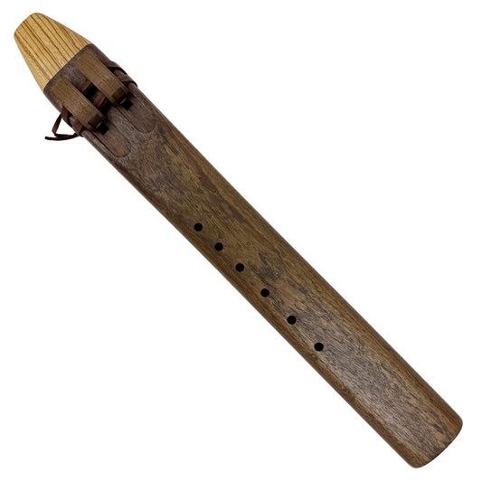 Native American Drone Flute in E minor by Nash Tavewa, Peruvian Black Walnut with Zebrawood Mouthpiece