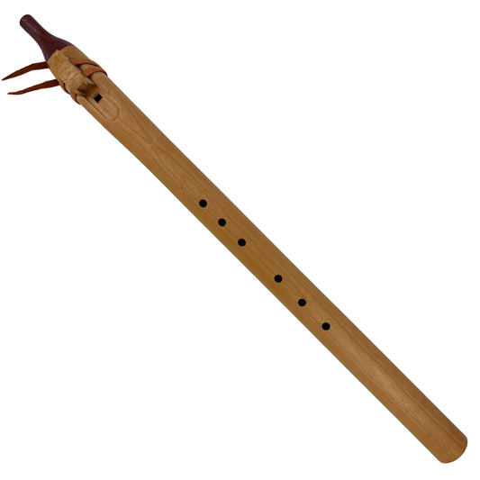 Native American Flute in Low B Minor, by Nash Tavewa, Cherry with Padauk Mouthpiece