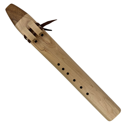 Native American Drone Flute in G minor by Nash Tavewa, Curly Maple with Acacia Mouthpiece 
