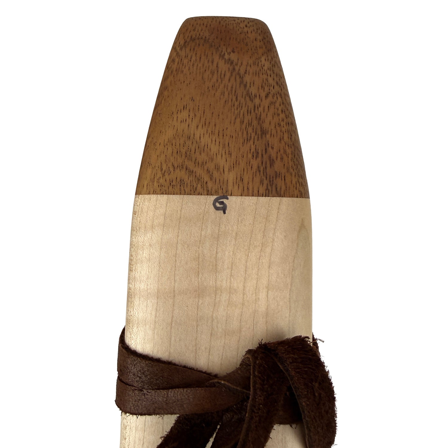 Native American Drone Flute in G minor by Nash Tavewa, Curly Maple with Acacia Mouthpiece 