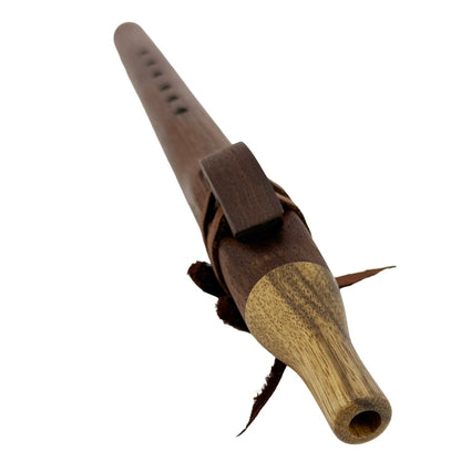 Native American Flute in E Minor by Nash Tavewa, Peruvian Black Walnut with Acacia Mouthpiece 