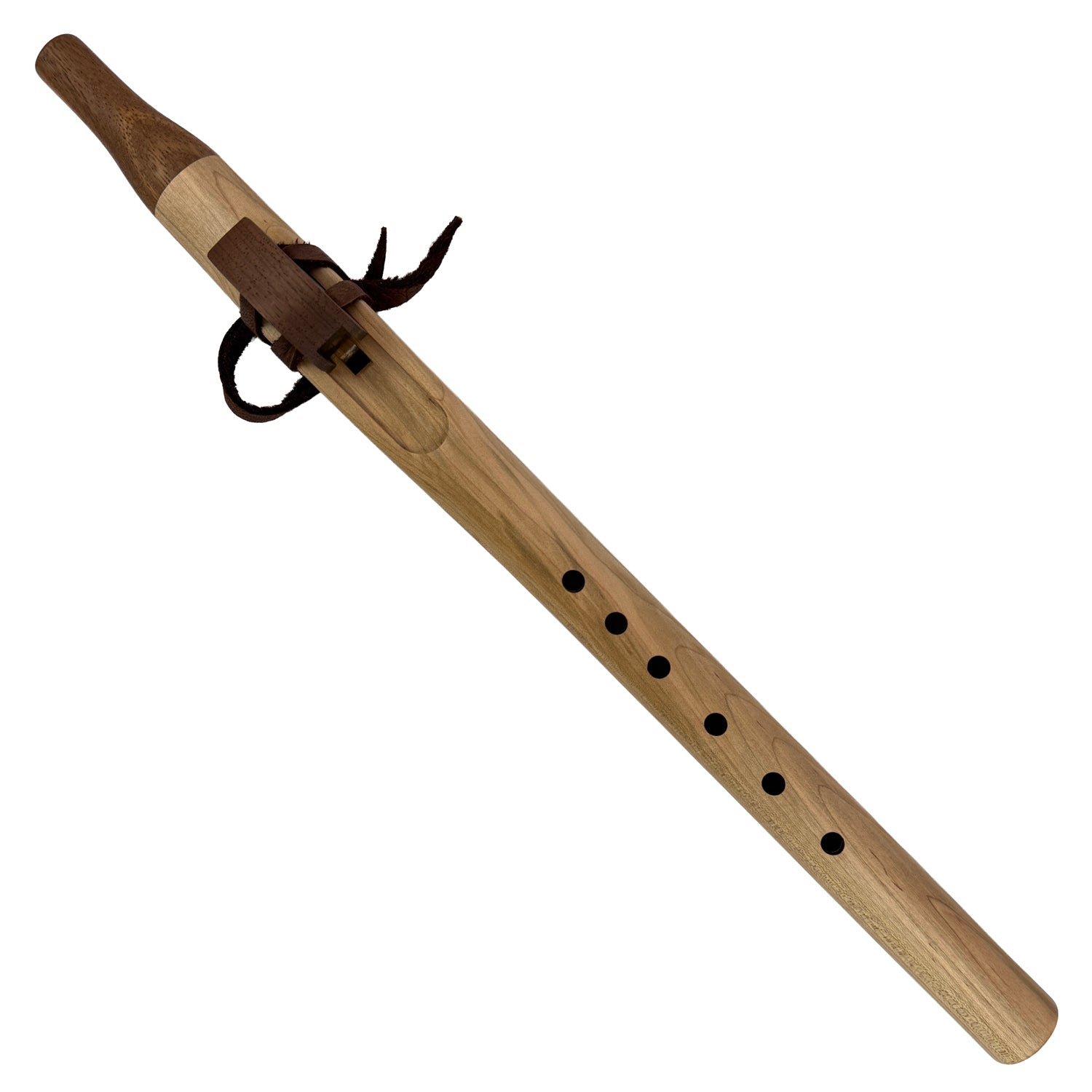 Native American Flute in A Minor by Nash Tavewa, Maple with Acacia Mouthpiece 