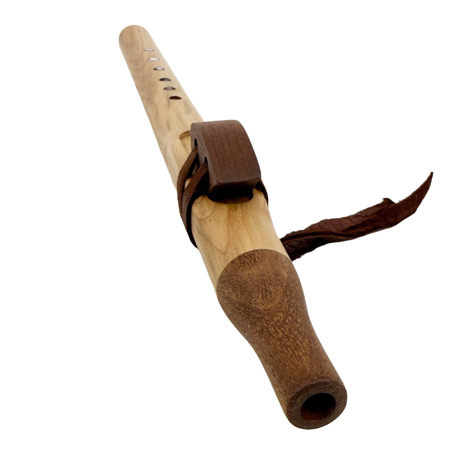 Native American Flute in A Minor by Nash Tavewa, Maple with Acacia Mouthpiece 