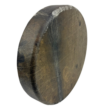 Bison Hide Hand Drum, Single-Sided, 15-inch, with Beater, by Nash Tavewa 