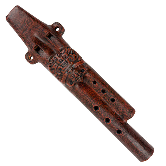 Native American Teotihuacan Harmony Clay Flute in G and D,  by Nash Tavewa