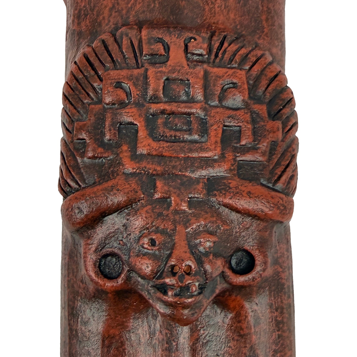 Native American Teotihuacan Harmony Clay Flute in G and D,  by Nash Tavewa 