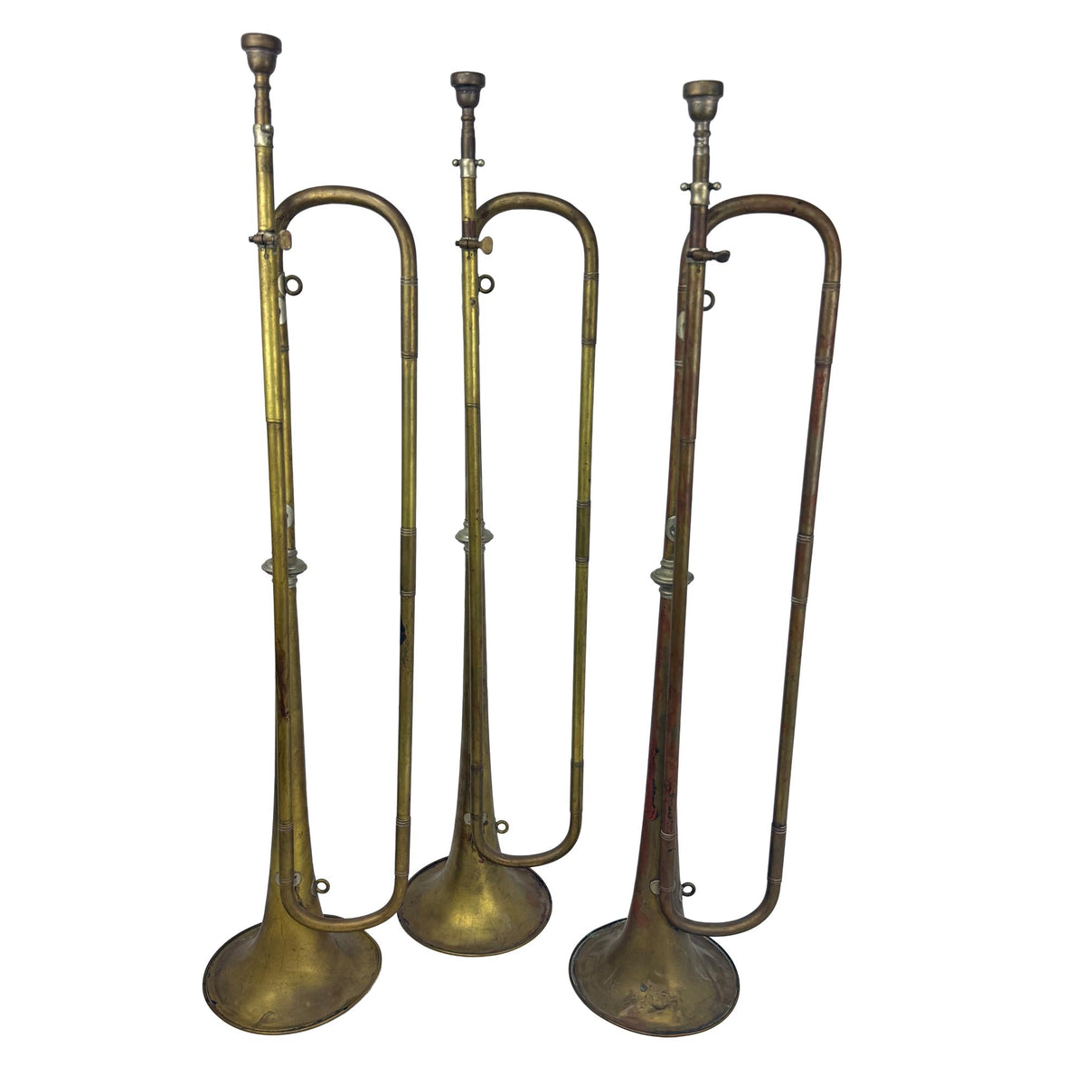 Set of 3 Antique German Fanfare Horns