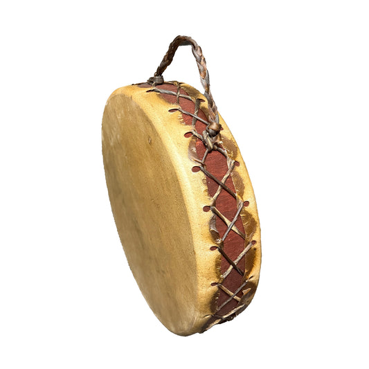 Elk Rawhide Hand Drum, Double-Sided, 16-inch, with Beater, by Nash Tavewa