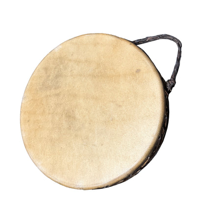 Elk Rawhide Hand Drum, Double-Sided, 16-inch, with Beater, by Nash Tavewa