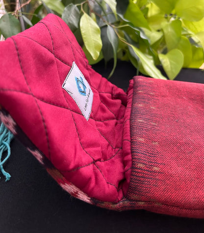 Little Fish Cotton Flute Bag - Red Spirit - Suitable for Medium Flute Flute Bags Little Fish Artwork   
