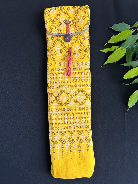 Little Fish Cotton Flute Bag - Sunflower - Suitable for Medium Flute Flute Bags Little Fish Artwork   