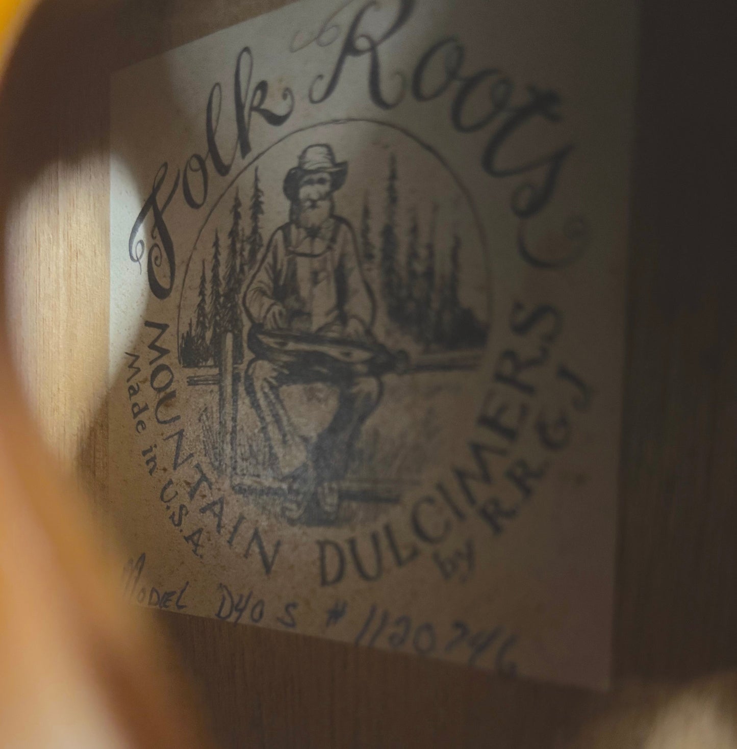 RR&J FolkRoots D40-S Dulcimer c. 1970s, *Pre-owned*