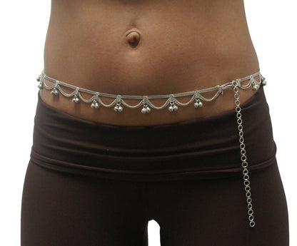 Draping Chain with Bells / Belly Dance Belt: Medallions