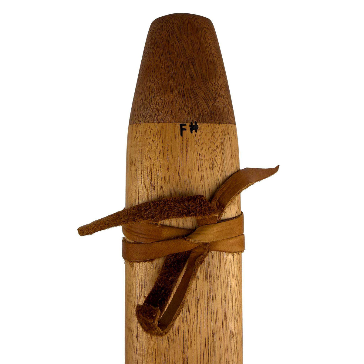 Native American Drone Flute in F# minor by Nash Tavewa, Mahogany with Mahogany Mouthpiece 