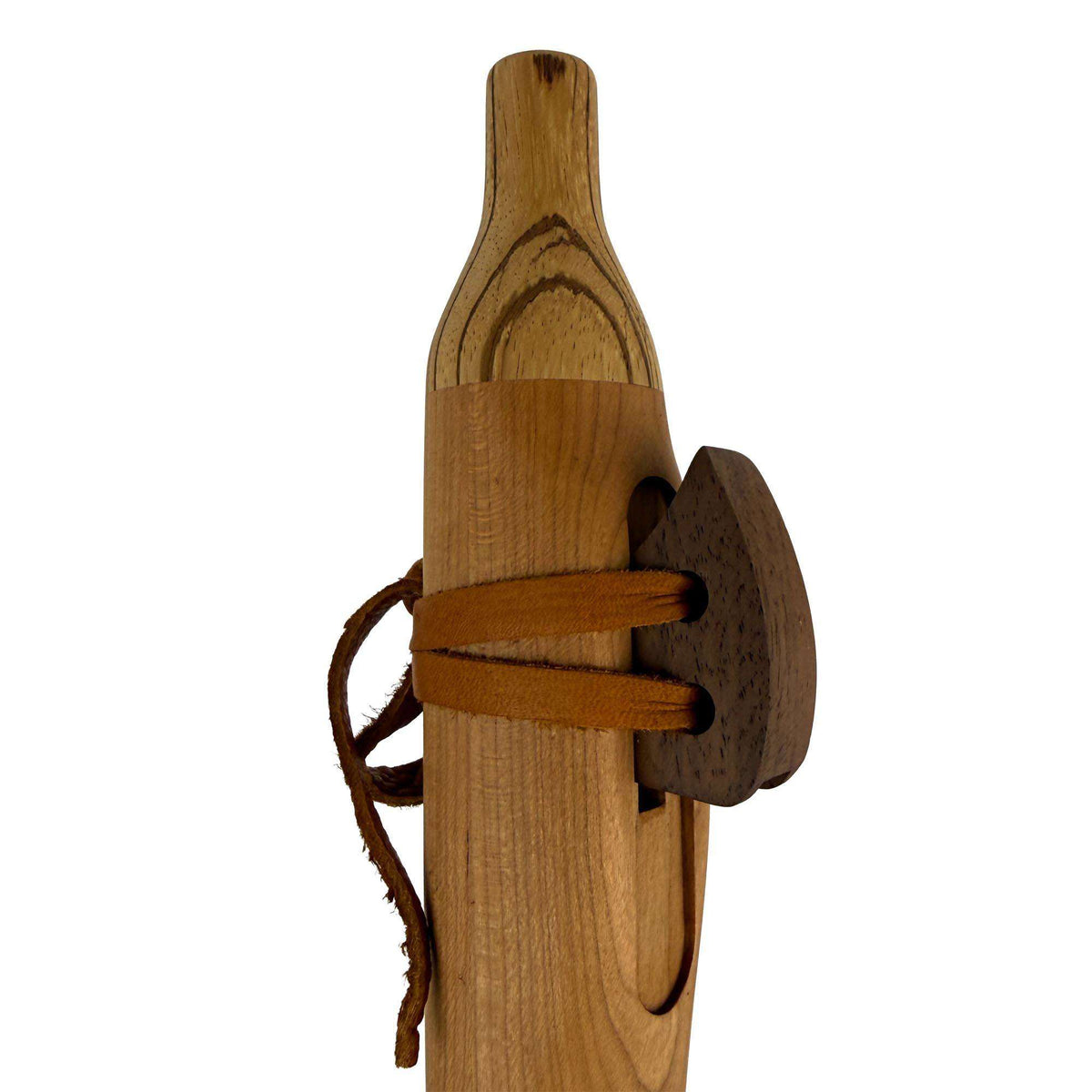 Native American Flute in Low C Minor by Nash Tavewa, Cherry with Zebrawood Mouthpiece 