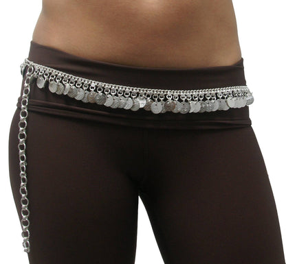 Draping Chain with Bells / Belly Dance Belt: Coins & Bells