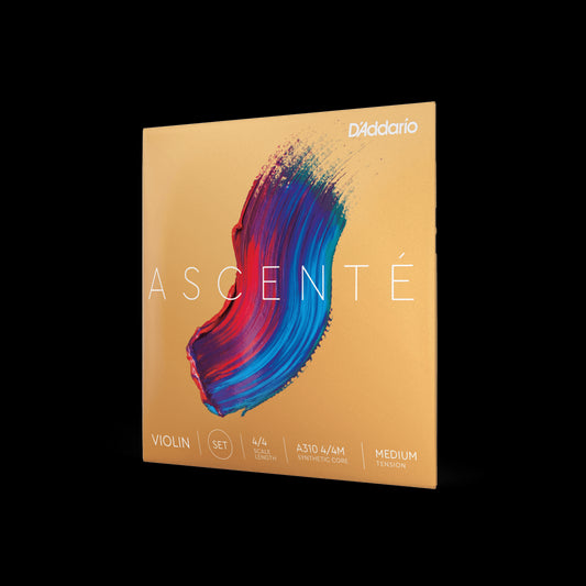 D'Addario Ascenté Violin Strings, Medium Set, 4/4