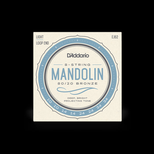 D'Addario Mandolin Light 80/20 Bronze Strings EJ62 Accessories_Strings D'Addario   