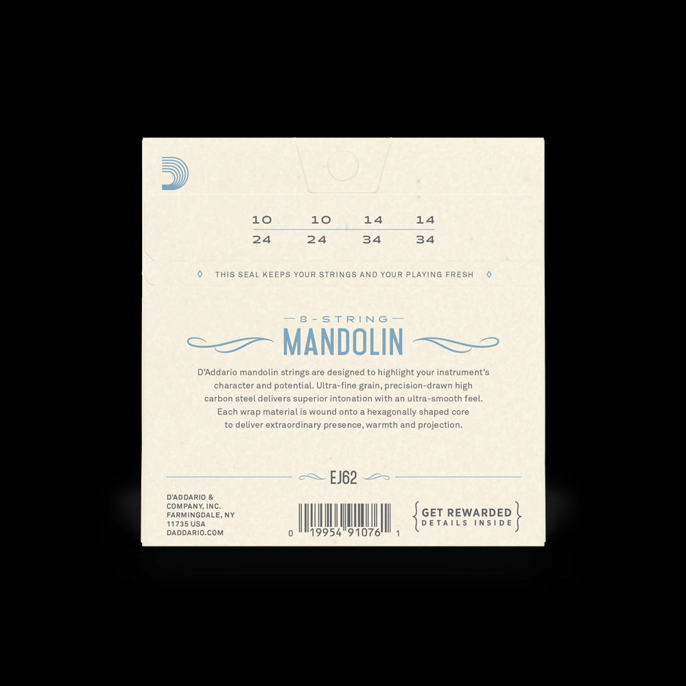 D'Addario Mandolin Light 80/20 Bronze Strings EJ62 Accessories_Strings D'Addario   