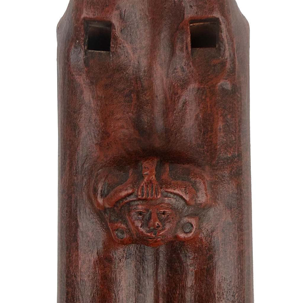 Native American Ceramic Drone Flute in Low C, by Nash Tavewa 