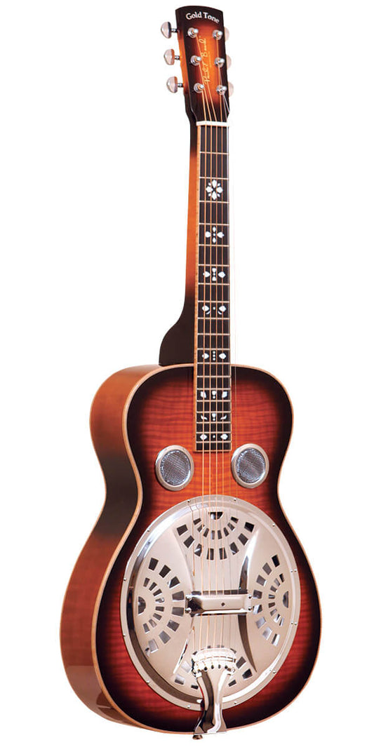 Paul Beard Signature-Series Squareneck Resonator Guitar Deluxe with Case Guitars Gold Tone   