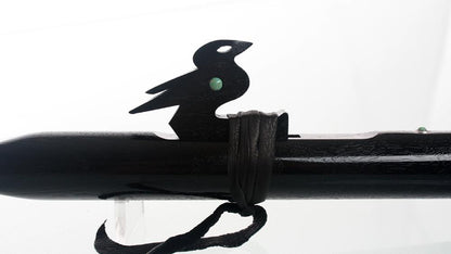 High Spirits Ebonized Walnut Crow Flute, Key of A Native American Flutes High Spirits Flutes   