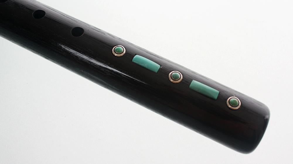 flute altissimo High Spirits Ebonized Walnut Crow Flute, Key of G, With Turquoise – Lark in  the Morning