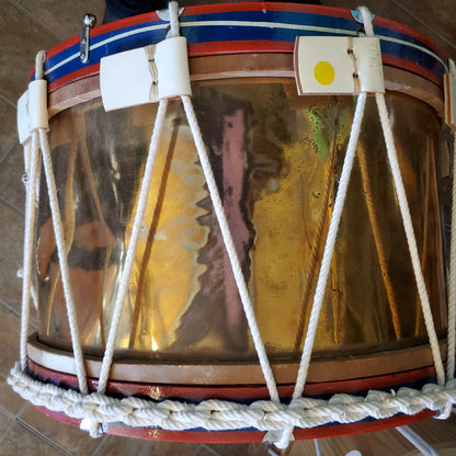 Rope Tension Side Drum, 20" Brass Shell Stick Drums Lark in the Morning   