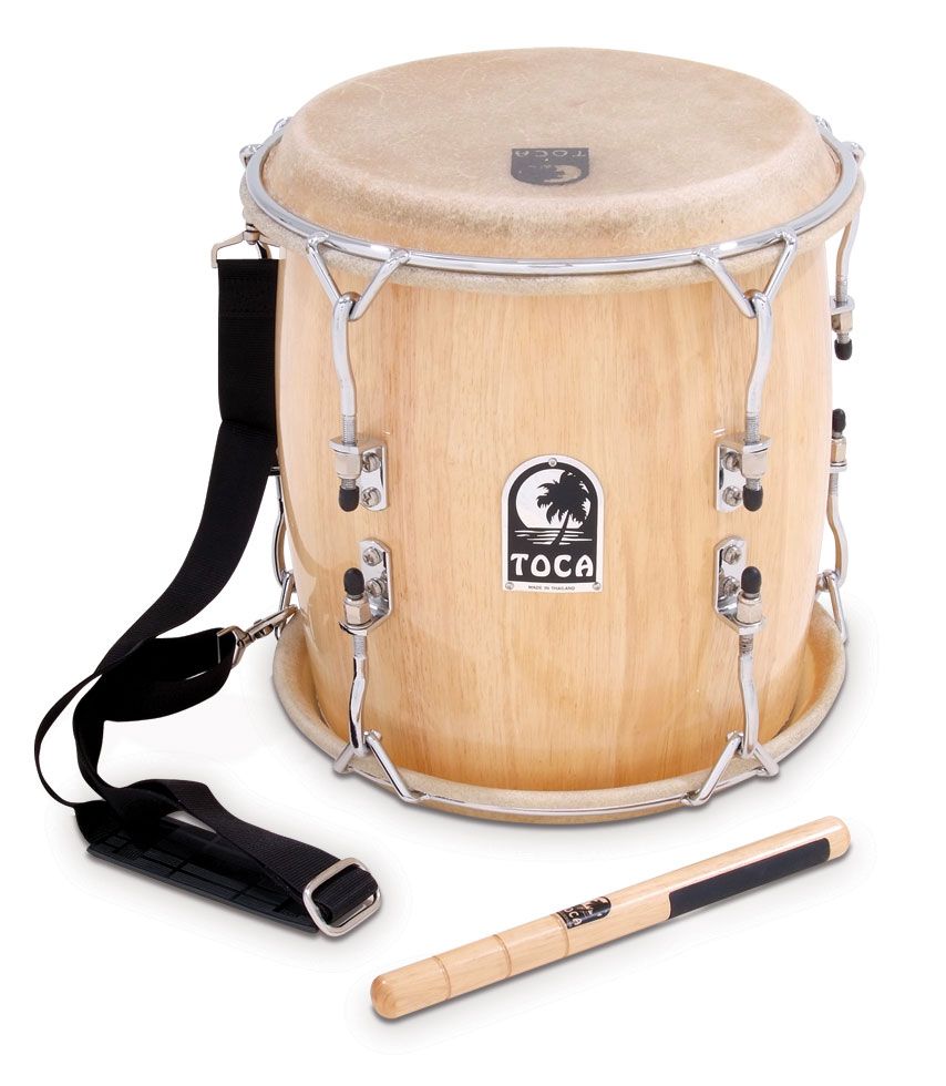 Toca Pro Wood Tambora with Strap and Beater Drums - Others Toca   
