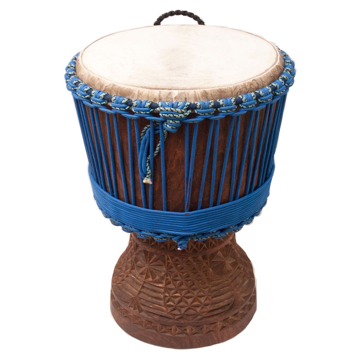 Djembe Drum, Professional, 13 inch head x 23.5 inches tall, Double Cradle, Carved bottom Djembes & Ashikos Lark in the Morning   