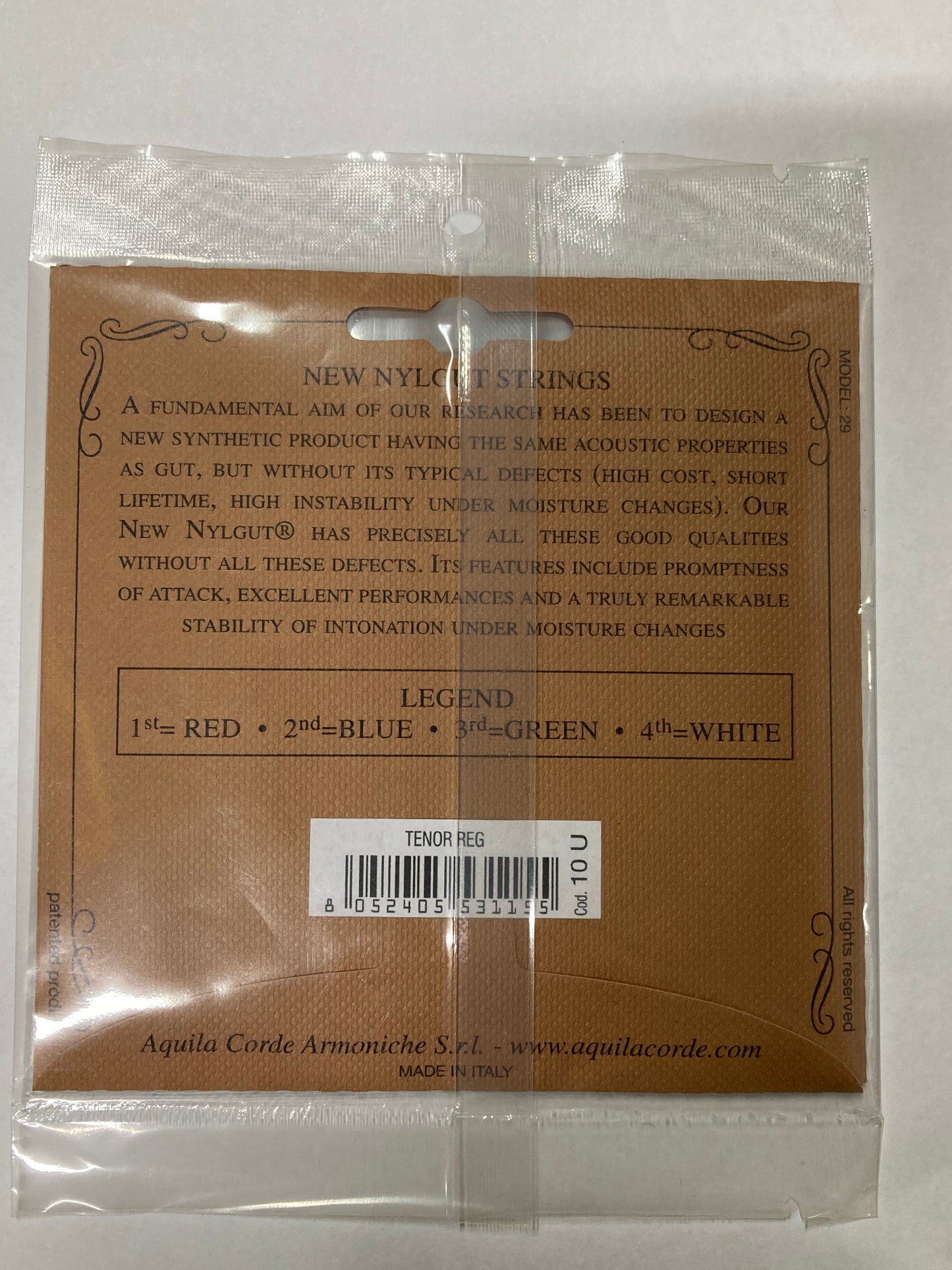 Aquila Tenor Regular Ukulele Strings (All New Nylgut) Accessories_Strings Lark in the Morning   