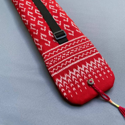 Little Fish Cotton Flute Bag - Scarlet S - Suitable for Medium Flute Native American Flutes Little Fish Artwork   