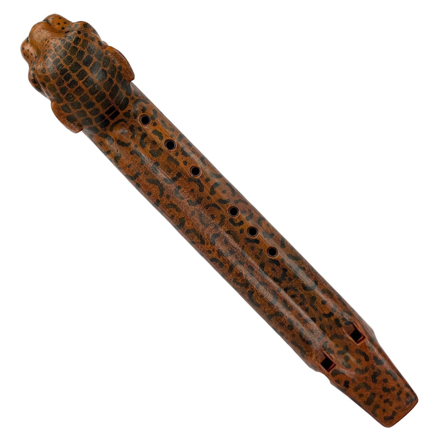 Native American Jaguar Double Flute in F# Minor (432 Hz) by Nash Tavewa, Ceramic Native American Flutes Nash Tavewa   