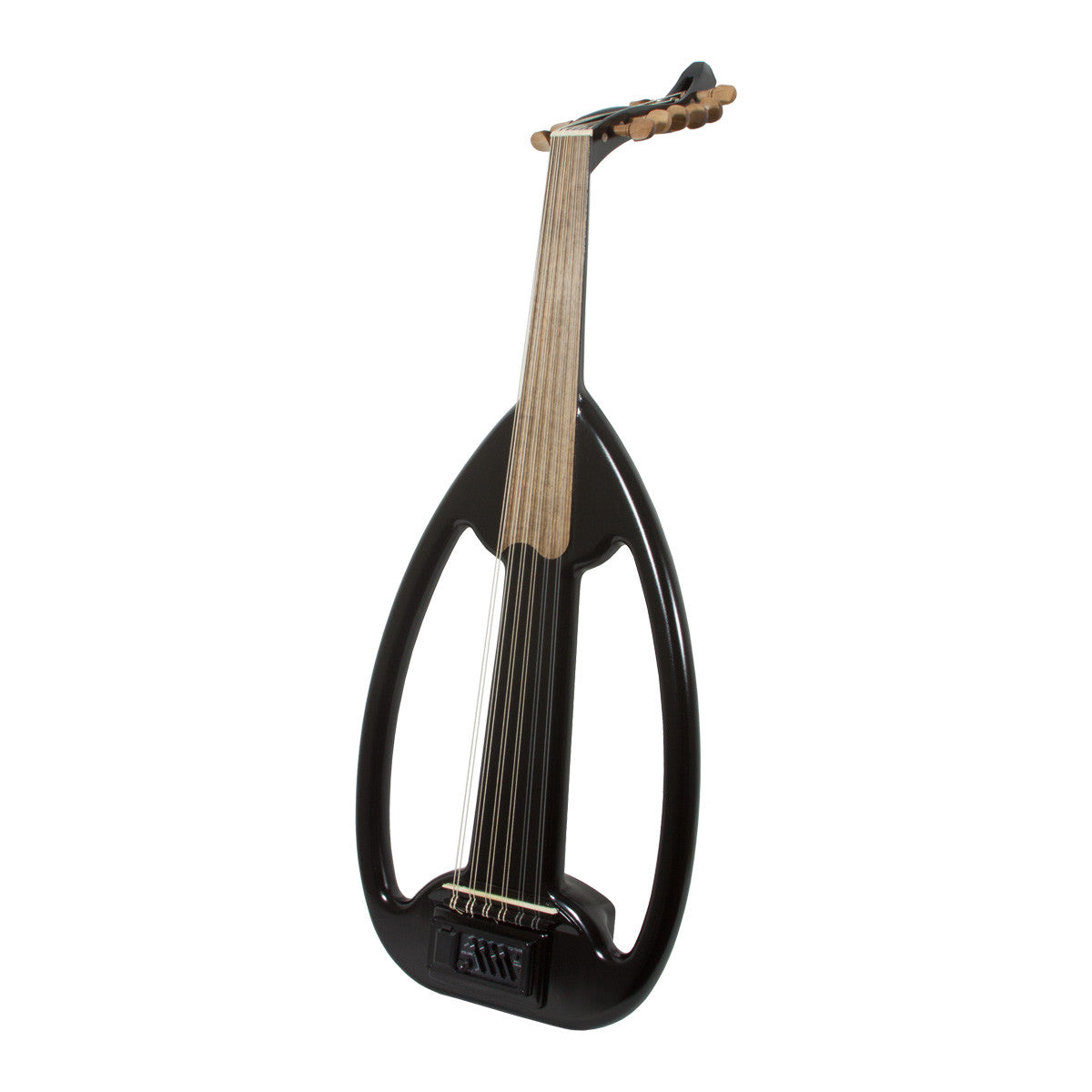 Mid-East Arabic Electric Frame Oud with Pegs - Lacewood - Black Ouds Mid-East   