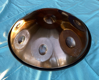 Small Elysium Stainless Steel Handpan in "D Kurd" tuning, 22 inch Metal Hand Drums Lark in the Morning   