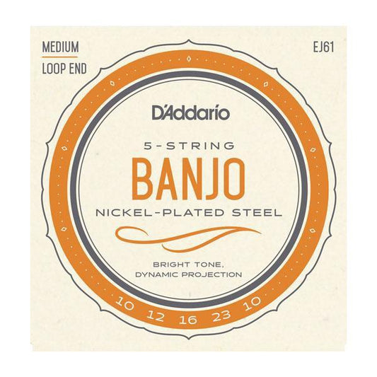 D'Addario Banjo Light Nickel Wound 10-23 Strings EJ61 Accessories_Strings D'Addario   