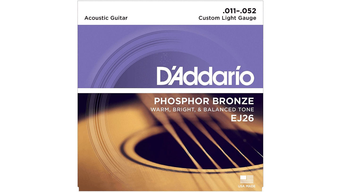 D'Addario Acoustic Guitar Custom Light Phosphor Bronze Strings EJ26 Accessories_Strings D'Addario   
