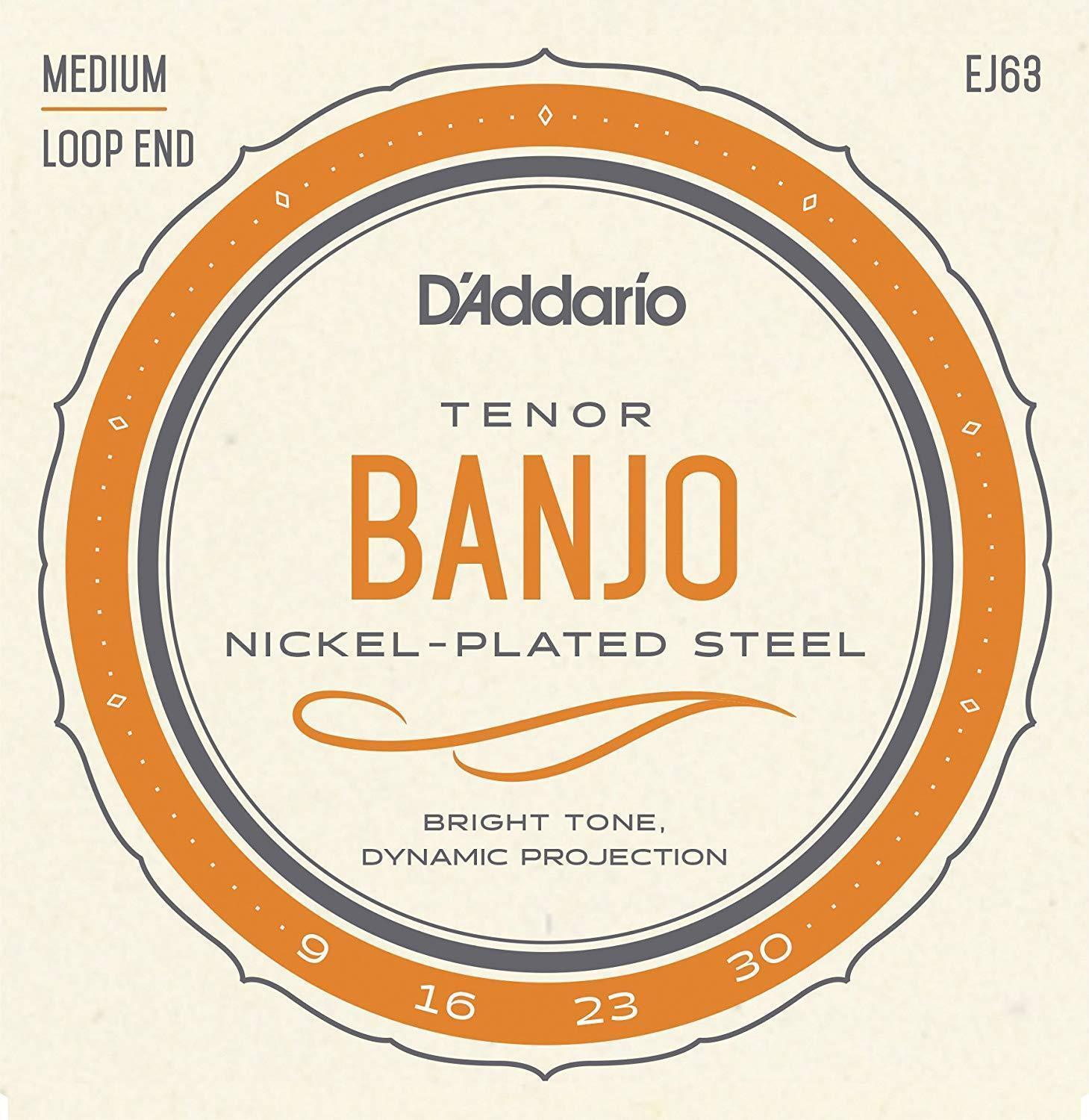 D'Addario EJ63 Tenor Banjo Strings, Nickel, 9-30 Accessories_Strings D'Addario   