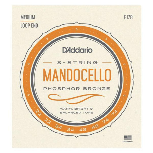 D'Addario Mandocello Phosphor Bronze Strings EJ78 Accessories_Strings D'Addario   