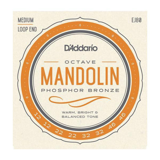 D'Addario Octave Mandolin Medium Phosphor Bronze Strings EJ80 Accessories_Strings D'Addario   