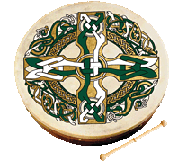 Celtic Cross Bodhran 18 inch. Bodhran Bodhrans Waltons   