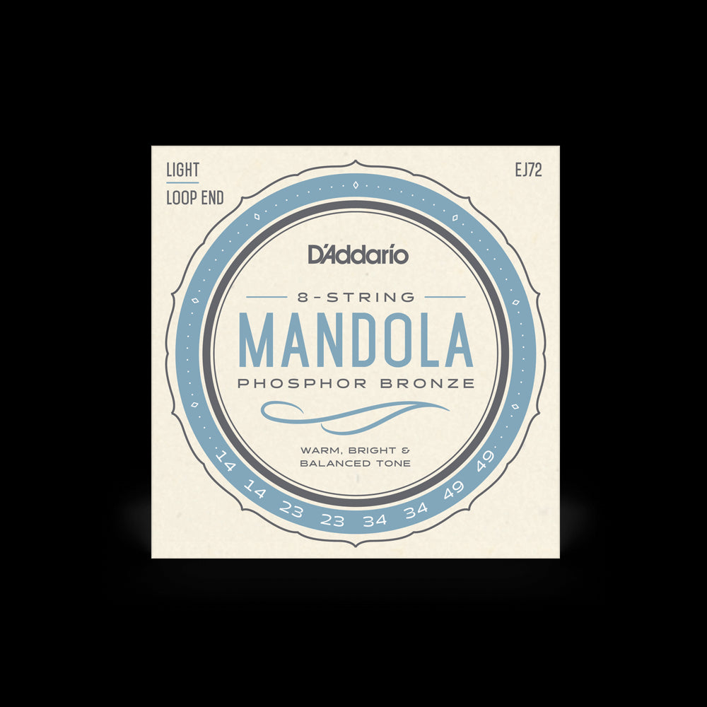 D'Addario 8-String Mandola Phosphor Bronze Strings Light Gauge EJ72 Accessories_Strings D'Addario   