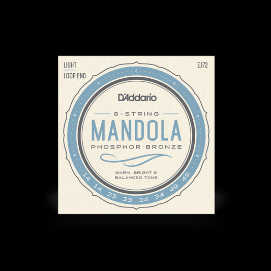 D'Addario 8-String Mandola Phosphor Bronze Strings Light Gauge EJ72 Accessories_Strings D'Addario   