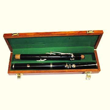 Irish Polymer 5 Key D flute, silver plated pillars & rings, brass slide head with wood case. Flutes Lark in the Morning   